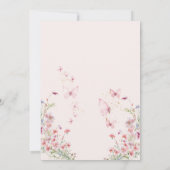 Pink Bow Pearls Quinceañera Save the Date Karte (Rückseite)