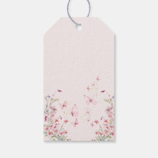 Pink Bow Pearls Quinceañera Vielen Dank für Ihre U Geschenkanhänger (Rückseite)