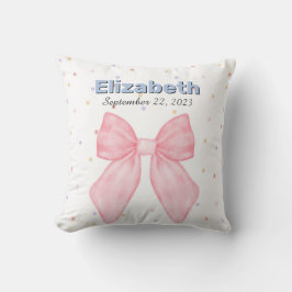 Pink Bow Personalisiert Individuelle Name Girl Kissen
