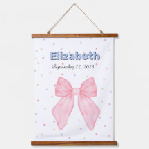 Pink Bow Personalisiert Individuelle Name Girl