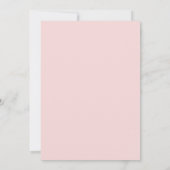 Pink Bow Petals & Prosecco Blush Brautparty Einladung (Rückseite)