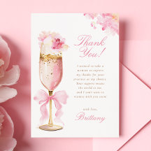 Pink Bow Petals Prosecco Brautparty