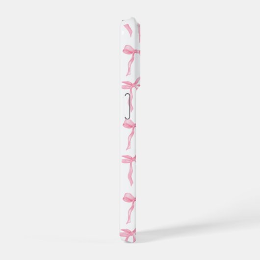 Pink Bow Phone Case – Chic Black & Blush Pattern iPhone Hülle (Rechte Seite)