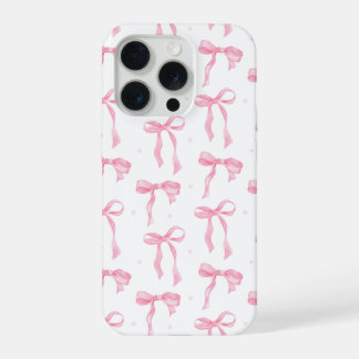 Pink Bow Phone Case – Chic Black & Blush Pattern iPhone 15 Pro Hülle