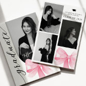 Pink Bow Photo 2026 Graduation Invitation Einladung