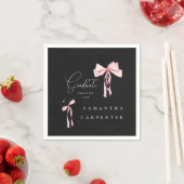 Pink Bow photo black background elegant graduation Serviette (Beispiel)