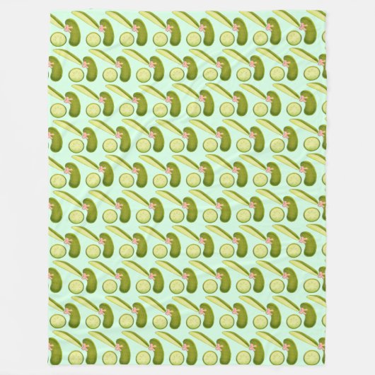 Pink Bow Pickles Fleecedecke (Vorderseite)