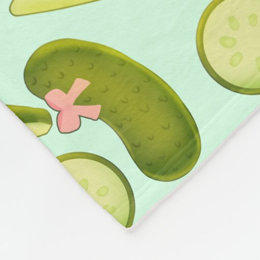 Pink Bow Pickles Fleecedecke (Ecke)