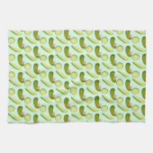 Pink Bow Pickles Geschirrtuch (Horizontal)