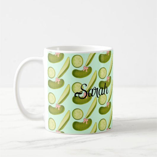 Pink Bow Pickles Kaffeetasse (Links)