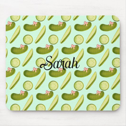 Pink Bow Pickles Mousepad (Vorne)