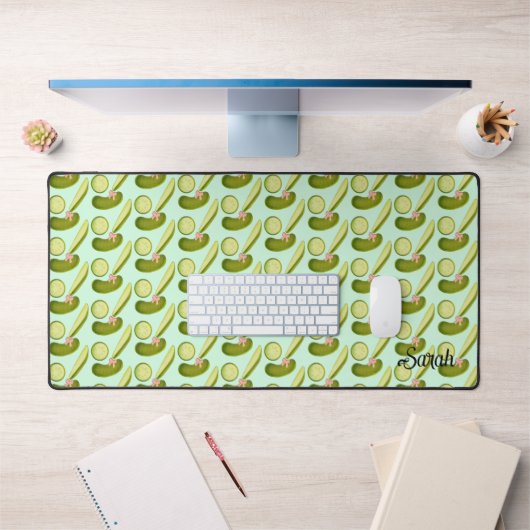 Pink Bow Pickles Schreibtischunterlage (Büro 1)