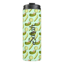 Pink Bow Pickles Thermosbecher