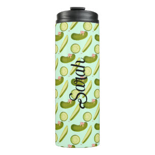 Pink Bow Pickles Thermosbecher