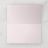 Pink Bow Place Cards Elegant Folded Platzkarte (Innenseite Aufgefaltet)