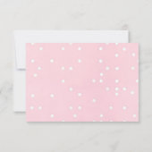 Pink Bow Polka Dots Diaper Raffle Enclosure Card Dankeskarte (Rückseite)