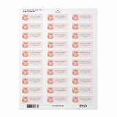 Pink Bow Pumpkin Address Labels (Vorne)