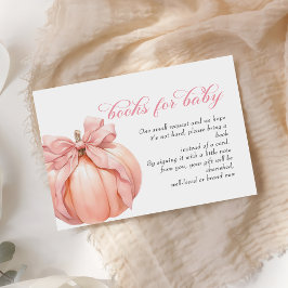 Pink Bow Pumpkin Baby Duschbücher für Baby Begleitkarte