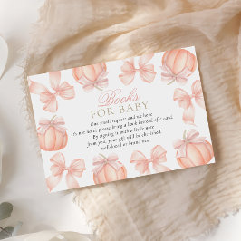 Pink Bow Pumpkin Baby Duschbücher für Baby Begleitkarte