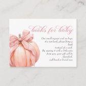 Pink Bow Pumpkin Baby Duschbücher für Baby Begleitkarte (Vorderseite)
