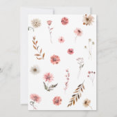 Pink Bow Pumpkin Baby Dusche Einladung (Rückseite)