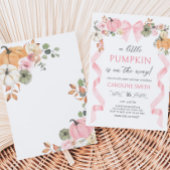 Pink Bow Pumpkin Baby Dusche Einladung