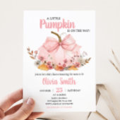 Pink Bow Pumpkin Baby Dusche Einladung