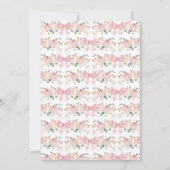 Pink Bow Pumpkin Baby Dusche Einladung (Rückseite)