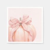 Pink Bow Pumpkin Baby Dusche Napkins Serviette (Vorderseite)