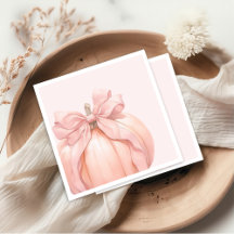 Pink Bow Pumpkin Baby Dusche Napkins