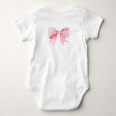 Pink Bow Pumpkin Baby Jersey Bodysuit | Niedlich Baby Strampler (Rückseite)