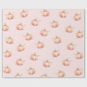 Pink Bow Pumpkin Coquette Geschenkpapier (Flach)