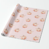 Pink Bow Pumpkin Coquette Geschenkpapier (Ungerollt)