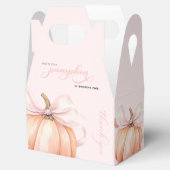 Pink Bow Pumpkin Girl First Birthday Gefallen Box Geschenkschachtel (Geöffnet)