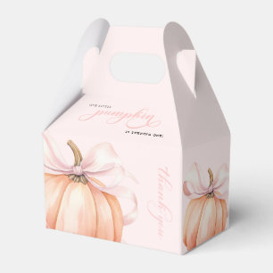 Pink Bow Pumpkin Girl First Birthday Gefallen Box Geschenkschachtel