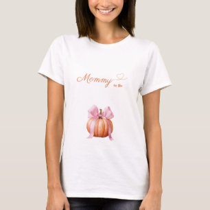 Pink Bow Pumpkin Mommy zu sein T-Shirt