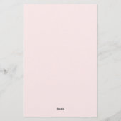 Pink Bow rät, wer Brautparty-Spiel Briefpapier (Rückseite)