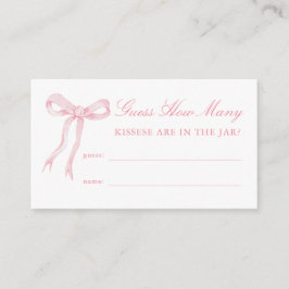 Pink Bow rät, wie viele Brautparty-Spiel Begleitkarte