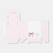 Pink Bow Ribbon Babydusche Danke Geschenkschachtel (Ungefaltet)