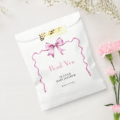 Pink Bow Ribbon Babydusche Geschenktütchen (Versiegelt)