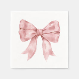 Pink Bow Ribbon Babydusche Serviette