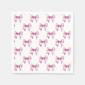 Pink Bow Ribbon Babydusche Serviette (Vorderseite)