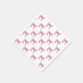 Pink Bow Ribbon Babydusche Serviette (Ecke)