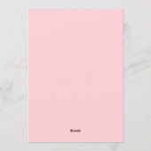 Pink bow ribbon cherry birthday einladung (Rückseite)