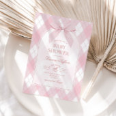 Pink Bow Rocking Horse Polo Vinatge Babydusche Einladung