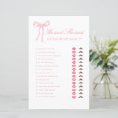 Pink Bow sagte, sie sagte Brautparty Game (Stehend Vorderseite)