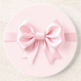 Pink Bow Sandstone Untersetzer