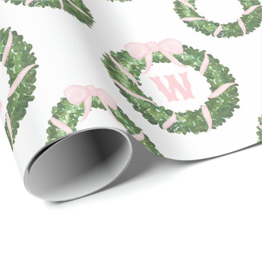 Pink Bow Sash Weihnachtsfeier Geschenkpapier (Rolleneckpunkt)