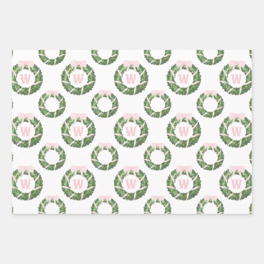 Pink Bow Sash Weihnachtsfeier Geschenkpapier Set (Vorderseite 2)