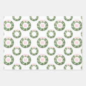 Pink Bow Sash Weihnachtsfeier Geschenkpapier Set (Vorderseite)